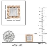 0.25 Carat (ctw) Round White Diamond Chain Framed Stud Earrings 1/4 CT | 18K Rose Gold