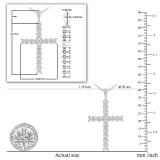 0.70 Carat (ctw) Round White Diamond Cross Pendant for Her with 18 Inch Silver Chain | 925 Sterling Silver