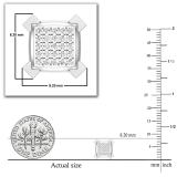 0.20 Carat (ctw) Round White Diamond Square Cluster Ice Cube Shape V Prong Stud Earrings for Women | 14K White Gold