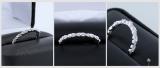 0.12 Carat (ctw) Round Diamond Ladies 7 Stone Delicate Infinity Swirl Wedding Band Sterling Silver