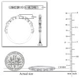 0.12 Carat (ctw) Round Diamond Ladies 7 Stone Delicate Infinity Swirl Wedding Band Sterling Silver