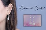 0.21 Carat (ctw) Round White Diamond Ladies Dangling Floral Earrings 1/4 CT | 10K White Gold