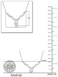 0.20 Carat (ctw) Round White Diamond Ladies Double Infinity Knot Necklace 1/5 CT | Sterling Silver