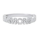 0.05 Carat (ctw) Round White Diamond MOM Mothers Band Promise Ring | 925 Sterling Silver