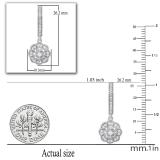 0.41 Carat (ctw) Round White Diamond Vintage-Inspired Floral Drop & Dangle Earrings For Her | 10K White Gold