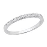 0.22 Carat (ctw) Round White Diamond Ladies Stackable Anniversary Engagement Wedding Band 1/4 CT | 925 Sterling Silver