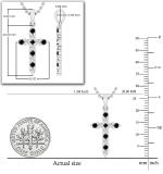 0.52 Carat (ctw) Alternate Round Black and White Diamond Crucifix Religious Cross Pendant for Ladies with 18 Inch Silver Chain, 925 Sterling Silver