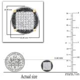 0.24 Carat (ctw) Round Black and White Diamond Filled Circle Shape Square Push Back Stud Earrings for Women | 14K Yellow Gold