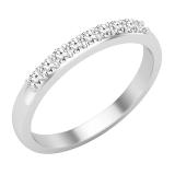 Round 9 Stone White Diamond Wedding Band for Her(0.26 ctw Color I-J Clarity I2-I3) 925 Sterling Silver