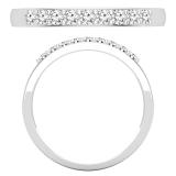 Round 9 Stone White Diamond Wedding Band for Her(0.26 ctw Color I-J Clarity I2-I3) 925 Sterling Silver