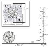 Round White Diamond Solitaire Illusion Set Unisex Stud Earrings (0.08 ctw, Color I-J, Clarity I2-I3) in 925 Sterling Silver in Screw Back