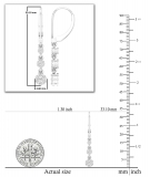 Round Composite White Diamond Flower Dangle Drop Lever Back Earrings for Women (0.45 ctw, Color I-J, Clarity I2-I3) in 10K White Gold