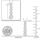 Round White Diamond 5 Stone Graduated Vertical Bar Journey Pendant For Her 1/4 CT (0.24 ctw, Color I-J, Clarity I2-I3) | 10K White Gold