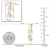 Round White Diamond Classic Double Twist Pendant For Women (0.09 ctw, Color I-J, Clarity I1-I2) | 18K Yellow Gold