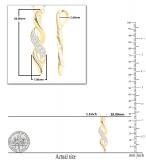 Round White Diamond Classic Double Twist Pendant For Women (0.09 ctw, Color I-J, Clarity I1-I2) | 18K Yellow Gold