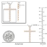 White Diamonds Faithful Cross Pendant for Women (0.24 ctw, Color I-J, Clarity I1-I2) | 18K Rose Gold