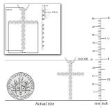 White Diamonds Faithful Cross Pendant for Women (0.24 ctw, Color I-J, Clarity I2-I3) | 925 Sterling Silver