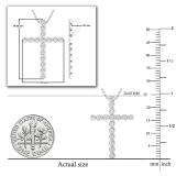 White Diamonds Faithful Cross Pendant for Women (0.24 ctw, Color I-J, Clarity I2-I3) | 925 Sterling Silver