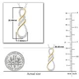 Round White Diamond Triple Twist Infinity Symbol Pendant for Her (0.11 ctw, Color I-J, Clarity I2-I3) | 10K Yellow Gold