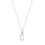 Round White Diamond Triple Twist Infinity Symbol Pendant for Her (0.11 ctw, Color I-J, Clarity I2-I3) | 925 Sterling Silver