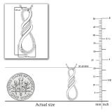 Round White Diamond Triple Twist Infinity Symbol Pendant for Her (0.11 ctw, Color I-J, Clarity I2-I3) | 925 Sterling Silver