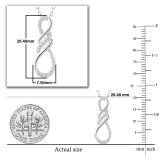 Round White Diamond Triple Twist Infinity Symbol Pendant for Her (0.11 ctw, Color I-J, Clarity I2-I3) | 925 Sterling Silver