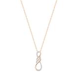 Round White Diamond Triple Twist Infinity Symbol Pendant for Women (0.11 ctw, Color I-J, Clarity I1-I2) | 18K Rose Gold