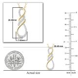 Round White Diamond Triple Twist Infinity Symbol Pendant for Women (0.11 ctw, Color I-J, Clarity I1-I2) | 18K Yellow Gold