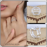 0.34 Carat (ctw) Round White Diamond Enhancer Double Guard Wrap Band Ring 1/3 CT | 10K White Gold
