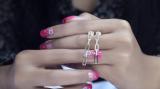 Round White Diamond Paper Clip Link Linear Drop Earrings (0.15 ctw, Color I-J, Clarity I2-I3) in 925 Sterling Silver