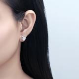 0.17 Carat (ctw) Round Diamond Circle Shape Cluster Screw Back Stud Earrings for Women | 925 Sterling Silver
