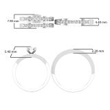 0.49 Carat (ctw) Round White Diamond His and Her Forever Bride Trio Ensemble set 1/2 CT | 925 Sterling Silver
