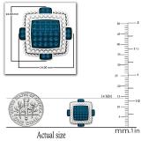0.38 Carat (ctw) Round Blue Diamond Screw Back Earrings for Mens | 18K White Gold