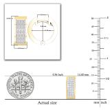 0.40 Carat (ctw) Round White Diamond Triple Row Mini Petite Huggie Hoop Earrings for Women in 14K Yellow Gold
