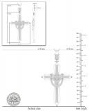 Round White Diamond Divine Cross Pendant Adorned with Diamond Studded Garland for men with 18 Inch Silver Chain 1/2 CT (0.50 ctw, Color I-J, Clarity I2-I3), 925 Sterling Silver