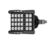 0.50 Carat (ctw) Round White Diamond Iced Out Square Stud Earring for Him 1/2 CT (Only 1 Pc)| Black Plated Sterling Silver