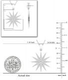 Round White Diamond Contemporary Double Starburst Pendant Necklace with 18 Inch Silver Chain for Women (0.45 ctw, Color I-J, Clarity I2-I3) | 925 Sterling Silver