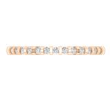 Round White Diamond Single Row Stackable Wedding Band for Her (0.22 ctw, Color I-J, Clarity I2-I3), 10K Rose Gold
