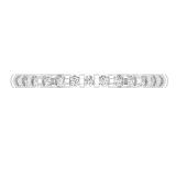 Round White Diamond Single Row Stackable Wedding Band for Her (0.22 ctw, Color I-J, Clarity I2-I3), 925 Sterling Silver