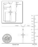 Round White Diamond Womens Cross Charm Pendant (0.21 ctw Color I-J Clarity I2-I3) | 925 Sterling Silver