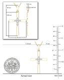 Round White Diamond Womens Cross Charm Pendant (0.21 ctw Color I-J Clarity I1-I2) | 18K Yellow Gold