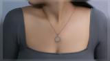 Round White Diamond Criss Cross Swirl Circle Pendant for Her with 18 Inch Gold Chain (0.16 ctw, Color I-J, Clarity I2-I3) in 10K White Gold