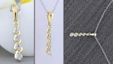 Round White Diamond Intertwist 5 Stone Pendant for Women ( 0.20 ctw, Color I-J, Clarity I1-I2 ) | 14K Yellow Gold