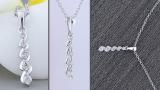 Round White Diamond Intertwist 5 Stone Pendant for Women ( 0.20 ctw, Color I-J, Clarity I2-I3 ) | 925 Sterling Silver