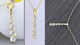 Round White Diamond Intertwist 5 Stone Pendant for Women ( 0.20 ctw, Color I-J, Clarity I1-I2 ) | 14K Yellow Gold