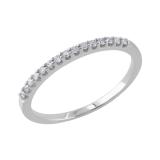 Round White Diamond Stackable Wedding Band for Women ( 0.15 ctw, Color I-J, Clarity I2-I3) in 925 Sterling Silver