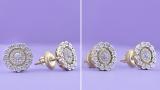 Round White Diamond Illusion Set Cluster Screwback Stud Earrings for Women (0.17 ctw Color I-J Clarity I1-I2) 14K Yellow Gold