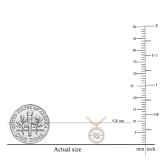 Round White Diamond Center Dancing Stone Pendant with Gold Chain for Women (0.60 ctw, Color I-J, Clarity I1-I2) in 18K Rose Gold