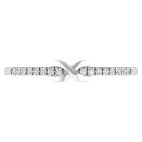 Round White Diamond Forever Promise Infinity Wedding Band for Women ( 0.12 ctw Color I-J Clarity I2-I3) in 10K White Gold