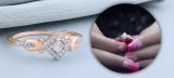 Princess and Round Diamond Halo Bridal Wedding Ring Set 1/4 CT (0.25 ctw in Color I-J in Clarity I2-I3) in 10K White Gold